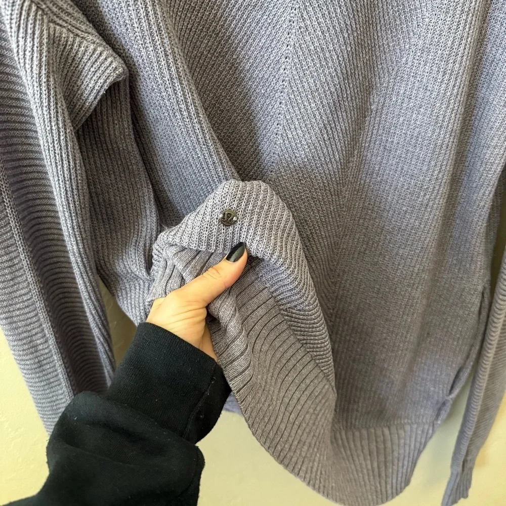 Lululemon Cozy Calling Sweater XS Lavender Ribbed Turtleneck Athleisure CozyChic